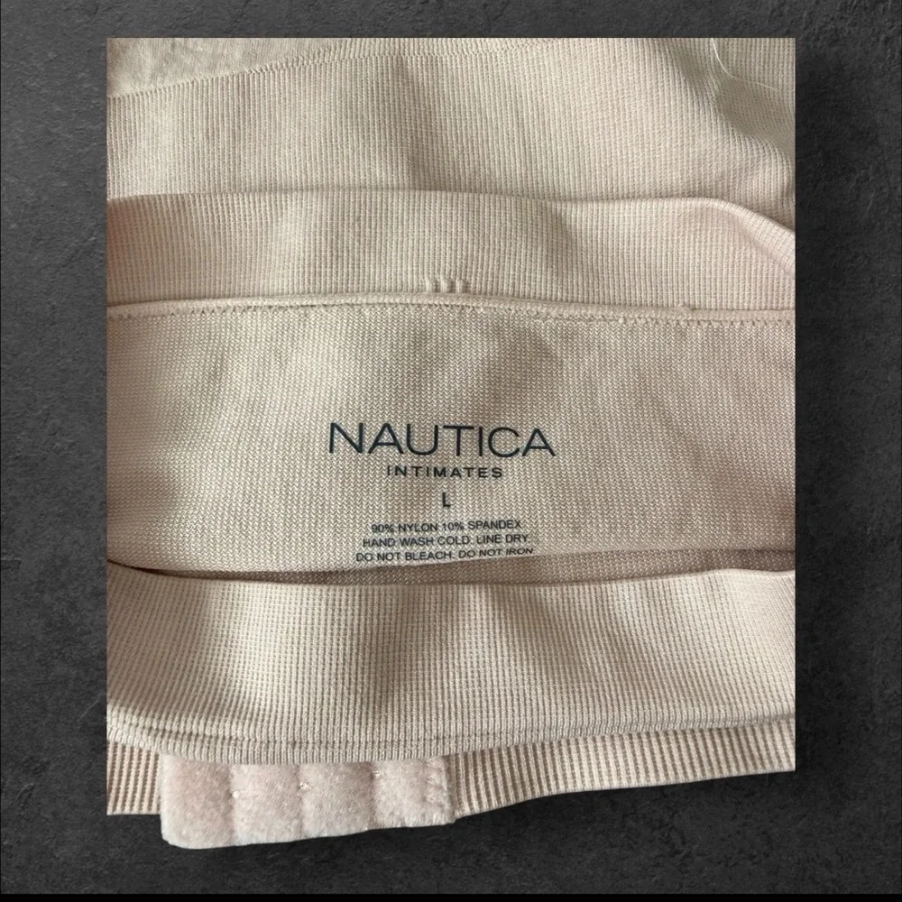 Nautica Intimates Waist Shapewear Brief L Beige Tummy Control NWT‎